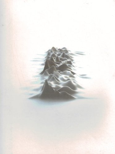 The pale cover of Designed by Peter Saville with a shaded three-dimensional landscape of pulse-like ridges