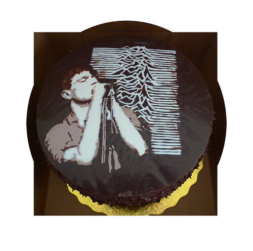 Joy Division triple-layer chocolate cake — reference image from Flickr