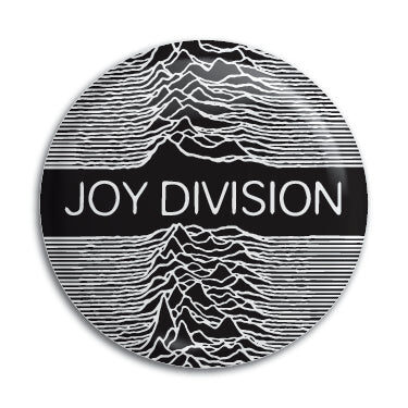 Omni-Cult’s circular product preview with the Unknown Pleasures pulses interrupted by a central JOY DIVISION name band