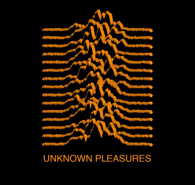 Recodage de Unknown Pleasures — reference image from GitHub