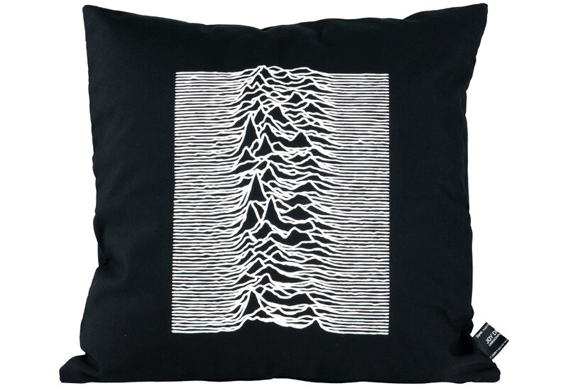Sync. Unknown Pleasures square cushion — reference image from Sync.