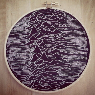 The Embroidery Cover Disc Project: Unknown Pleasures — reference image from Laura Ameba
