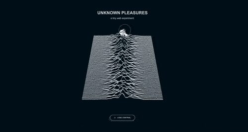 Unknown Pleasures — 3D web music experiment — reference image from GitHub