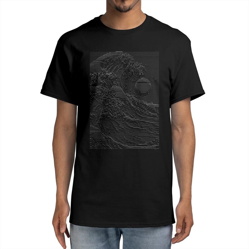 Unknown Pleasures: Great Wave — reference image from Threadless