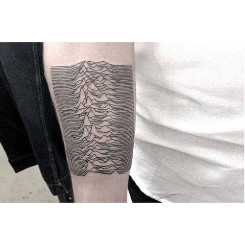 Unknown Pleasures tattoo — Dr. Woo (383726) — reference image from Tattoofilter