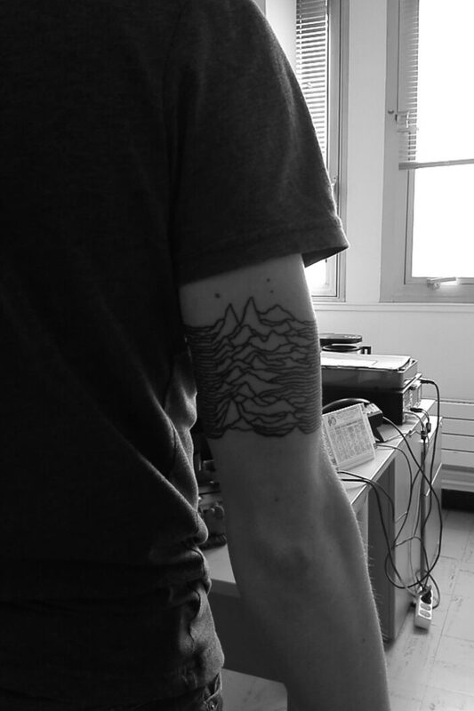 Unknown Pleasures tattoo — Louis-Marie LBc — reference image from Tattoodo