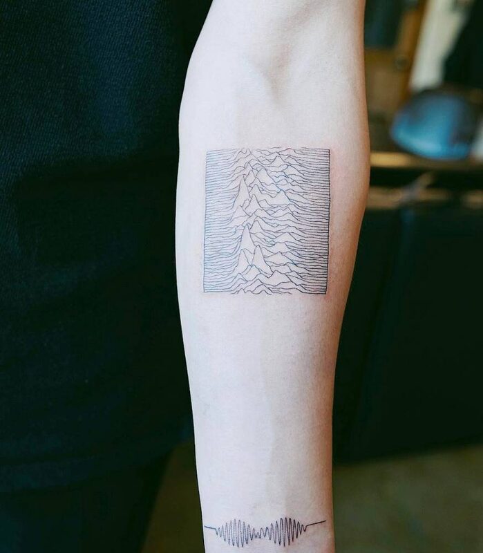 Unknown Pleasures tattoo — Nando (24510) — reference image from Tattoofilter