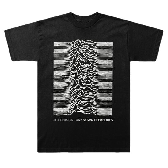 Unknown Pleasures Text Black T-Shirt — reference image from New Order Official Store