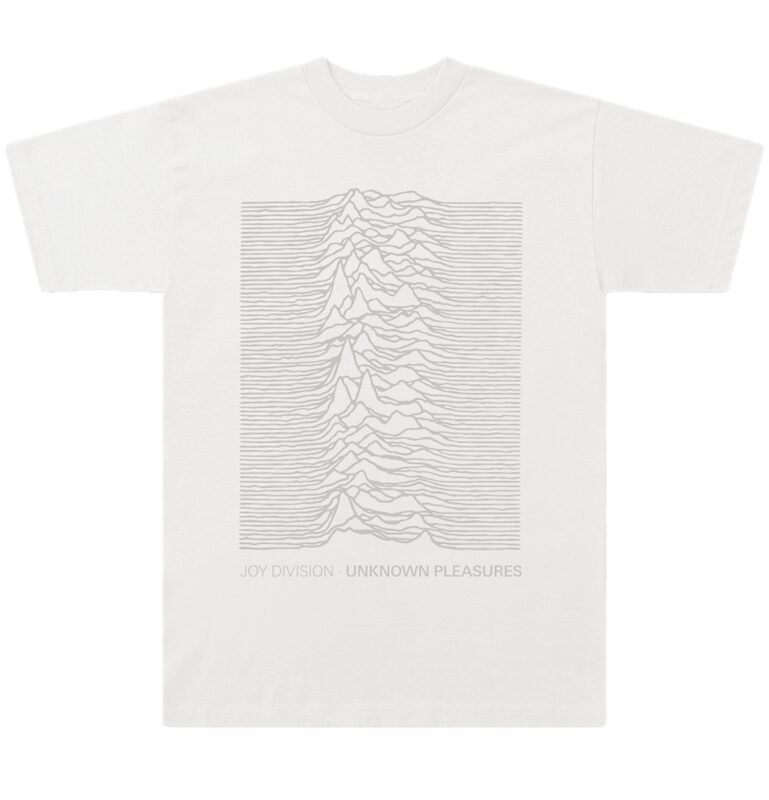 Unknown Pleasures White T-Shirt — reference image from New Order Official Store